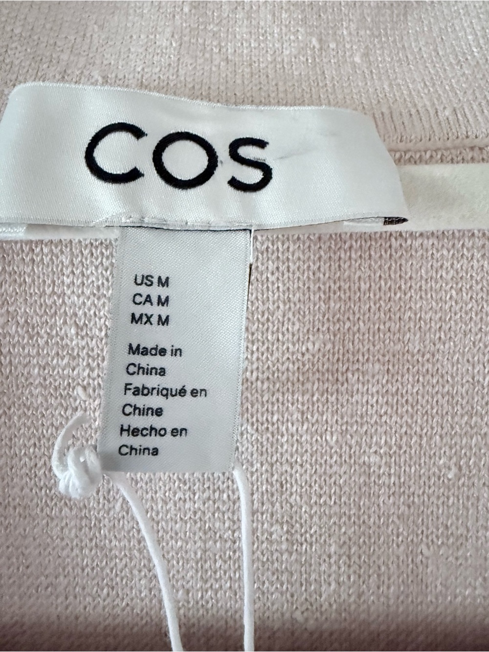 COS Milano Knit Linen Blend Blazer Jacket Light Beige Relaxed Men's Medium NWT - Picture 3 of 14